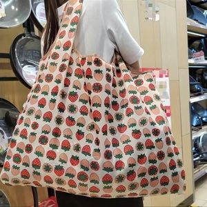 Strawberry Large Reusable Shopping Bag / Tote